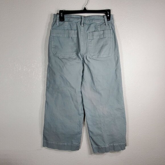 Madewell Emmett Wide-Leg Crop Pants Size 26 Light Blue Cotton/Elastane - Picture 11 of 13